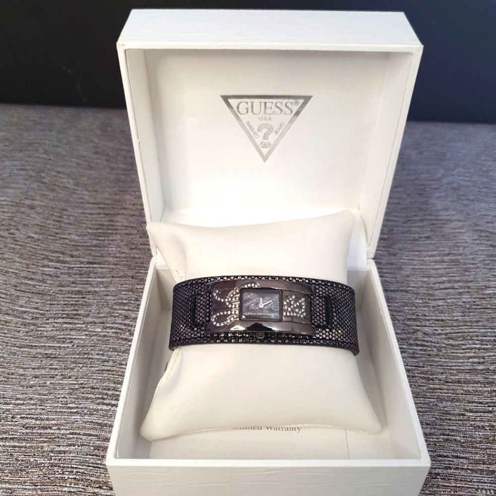 Black and Silver Guess Watch
